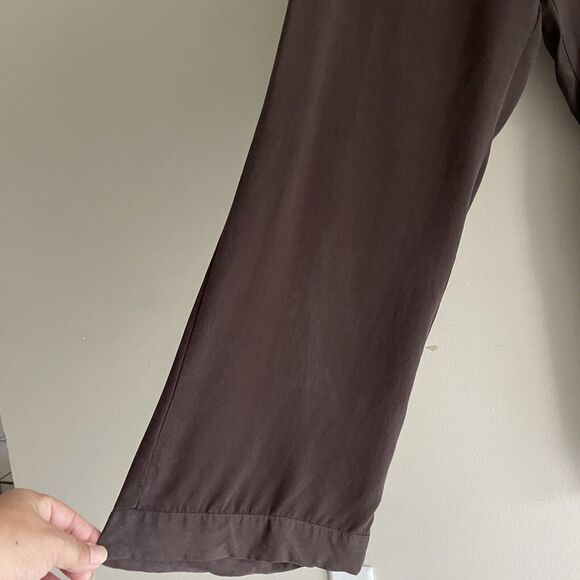 Soft Surroundings XLP Brown Pull On Pants Womens Straight Leg Nice Flowy Pockets - Picture 4 of 12